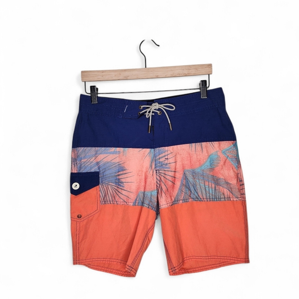 Vans Navy and Coral Board Shorts Size 30